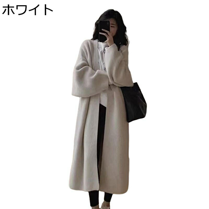 レディース 編み物ジレー ロングジレー 汗水 厚地の外套 アウター 開襟 広広とした 長袖 無地 分かりやすい 伸ばすこと 秋冬着 あったか 心地よい キレイめ 流行り お部屋着 街着 室外