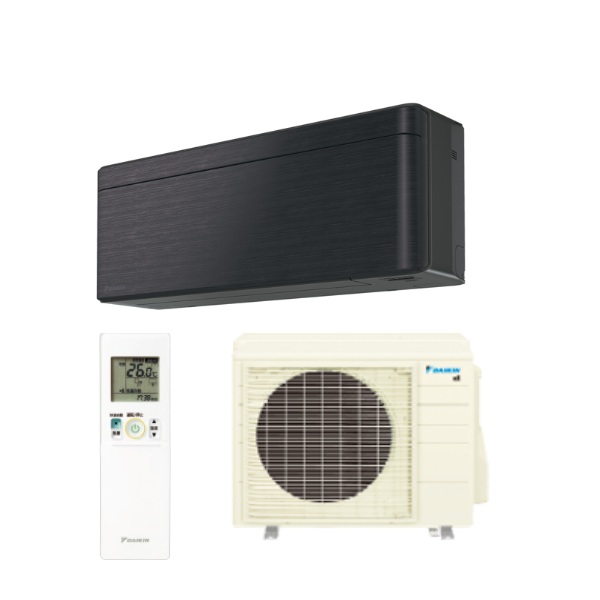 ダイキン S566ATSV-K エアコン 18畳 ルームエアコン SXシリーズ risora 室外電源タイプ 単相200V 20A 18畳程度 ブラックウッド (S563ATSV-K 後継品) ♪