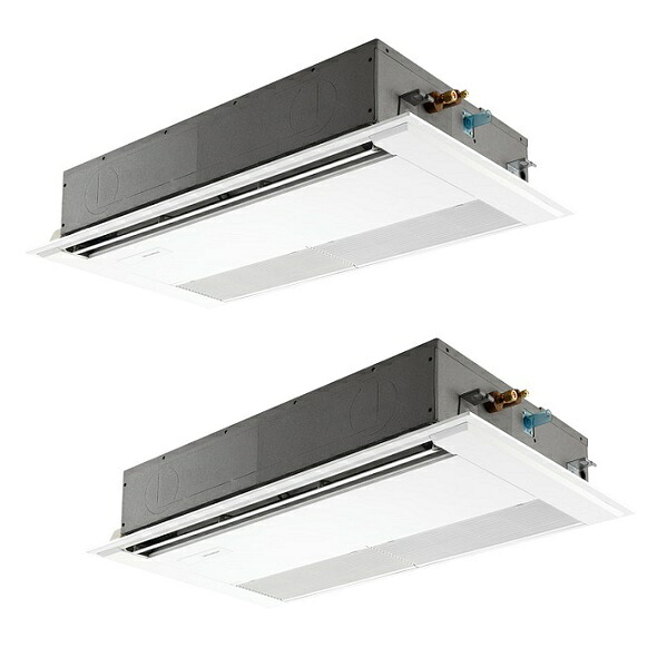 三菱 PMZX-ERMP112F5 業務用エアコン 1方向天井カセット スリムER 同時ツイン P112形 4馬力 三相 200V ワイヤード ♪∀