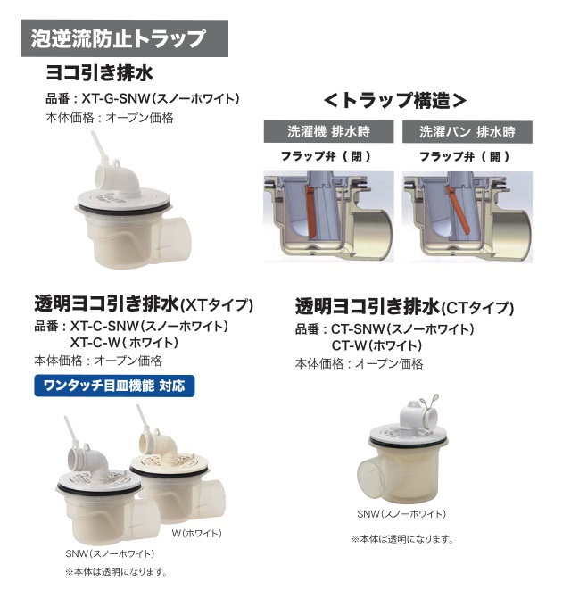 ESB-7861SNW シナネン 洗濯機防水パン トラップ付属 [洗濯台 洗濯パン