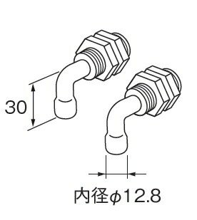 パーパス　TP-S20PA　ガス給湯器部材 ユニットバス貫通金具（設置フリータイプ用） [◎]