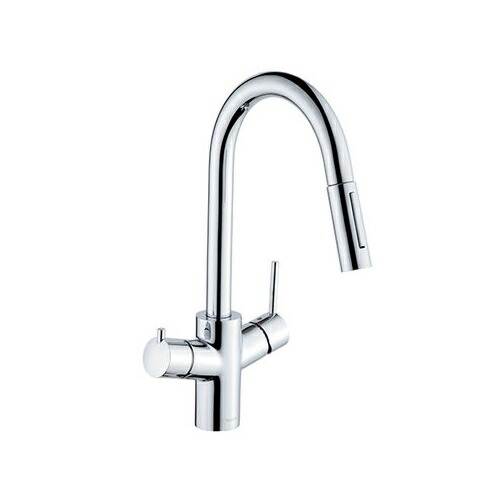 セラトレーディング　HGM13806T　キッチン用浄水器兼用湯水混合栓(スパウト引出しタイプ) クロム [♪]