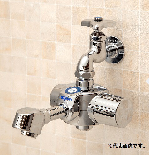 バイタル　HS-72MTN　自動水栓 デルマン 単水栓 Mサイズ／上付け／整流タイプ 乾電池式 [Σ]｜まいどＤＩＹ
