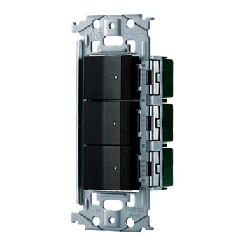 電設資材 パナソニック　WNSS51666B　SO-STYLE 埋込スイッチセット ほたるスイッチE×3 4路 マットブラック