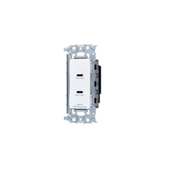 電設資材 パナソニック WTL1488W アドバンスシリーズ埋込充電用USBコンセント2ポート 最大60W USB-C 金属枠付 セラミックホワイト