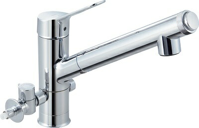 水栓金具 INAX/LIXIL　JF-AJ461SYXBV（JW） 　分岐水栓(ハンドシャワー付) AJタイプ シングルレバー混合水栓(分岐形) 分岐止水栓1ヶ カートリッジ付｜まいどＤＩＹ 28,732円