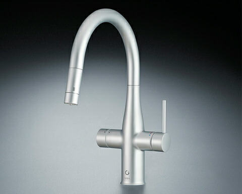 INAX/LIXIL RGF-931YC/SA キッチン用ミネラル浄水栓 Greentap グリーンタップ (常温・冷水) クールシルバー(サテンメッキ) 水栓金具