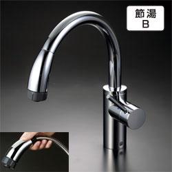 混合栓 KVK　KM708ZG　流し台用シングルレバー式シャワー付混合栓 シャワー引出し 上施工タイプ 寒冷地用 26,695円