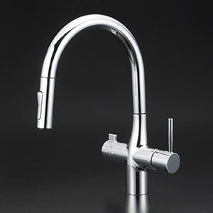 KVK グースネックシングルレバー混合水栓 KM6061EC 楽天市場】水栓金具 KVK KM6061EC グースネックシングルレバー式