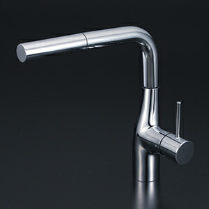 楽天市場】KVK KM6161EC L形ホース引出しタイプシングルレバー(eレバー