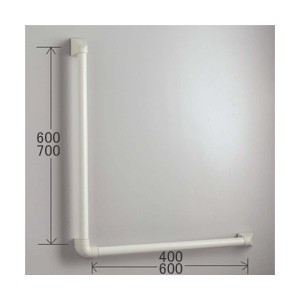 水栓部材 KVK　Z95L70-60　握りバーL型 700&times;600mm｜まいどＤＩＹ