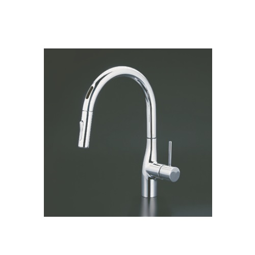 キッチン水栓シングルシャワー付き混合栓KVK6071DECHS Amazon | KVK シングルシャワー付混合栓(センサー付) 撥水 電池