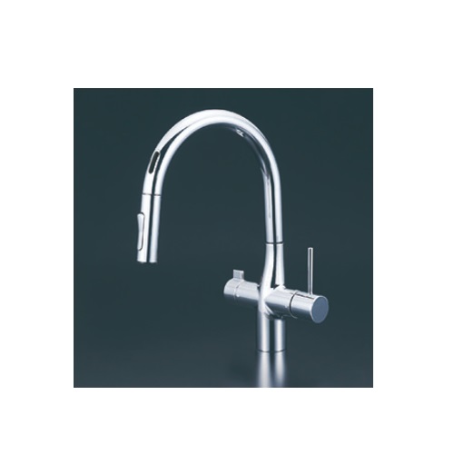KVK KM6091SCECHS ビルトイン浄水器用シングルシャワー付混合栓(センサー) 撥水 ACタイプ 浄水カートリッジセット付|まいどDIY