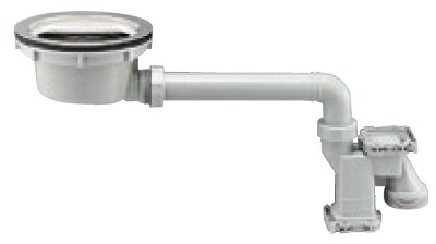 トラップ 三栄水栓　H6560S　流し台薄型トラップ