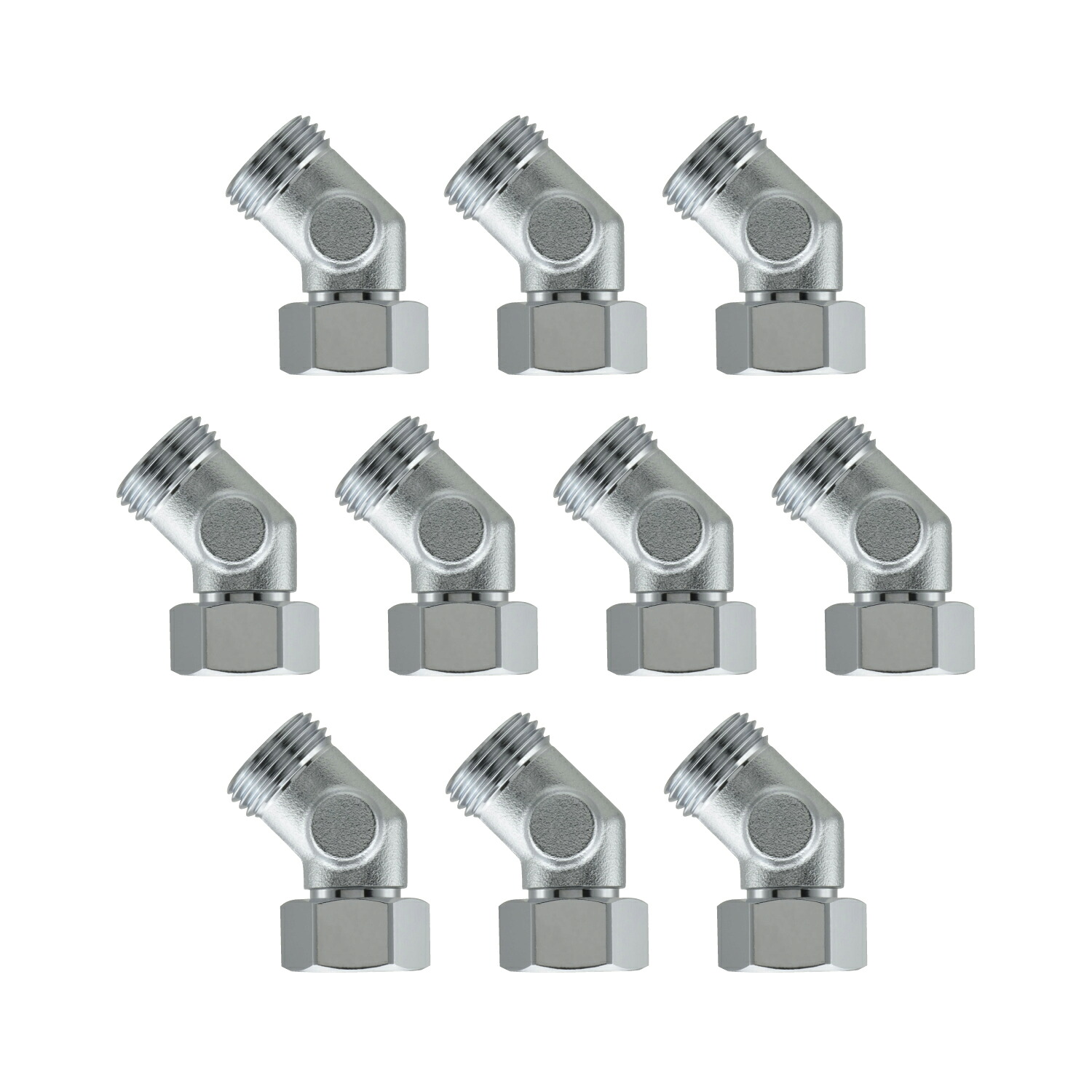 カクダイ/GAONA/ガオナ GA-JE002 水栓金具 片ナット45&deg;エルボ(10個) 受注生産 [&sect;]｜まいどＤＩＹ
