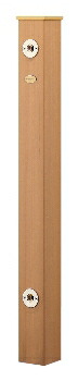 カクダイ 624-162 水栓柱(樹脂木) 木目調 木調 900mm 角型 ABS（木粉入り） 水道柱 水栓スタンド ガーデン 庭 屋外 おしゃれ
