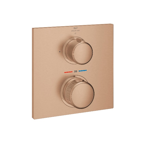 グローエ 19380DL2J 浴室用水栓 アリュール・サーモスタットシャワー埋込混合栓 化粧部 ブラッシュドウォームサンセット ※受注生産品 §|まいどDIY