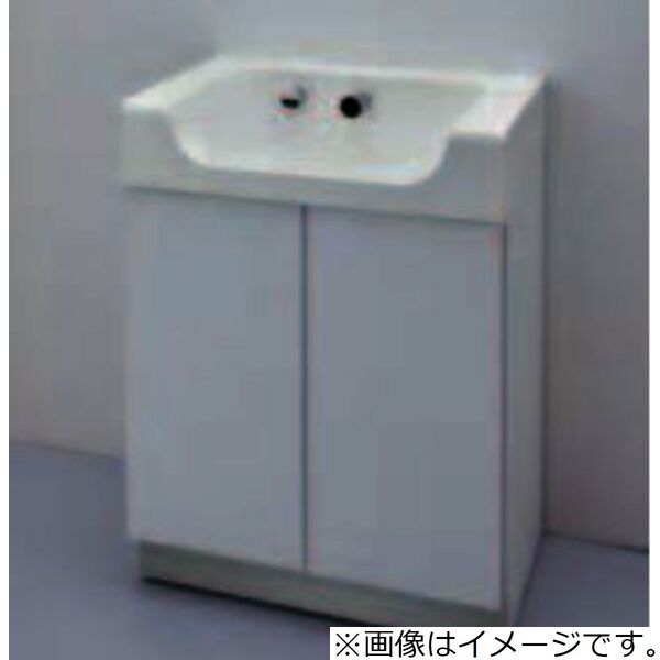 INAX/LIXIL 【L-B450E2Y/WW+LF-110SA-MBB】 洗面化粧台 ラウンドデッキボウル セット品番 床固定タイプ 床排水 電気温水器付 100V 手動式 受注約3日 [♪&sect;]｜まいどＤＩＹ