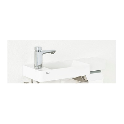 INAX/LIXIL L-D102LG オールインワン手洗 一般地 左仕様 壁排水･壁給水(ボトルトラップ) タイルバックパネルなし BW1ピュアホワイト