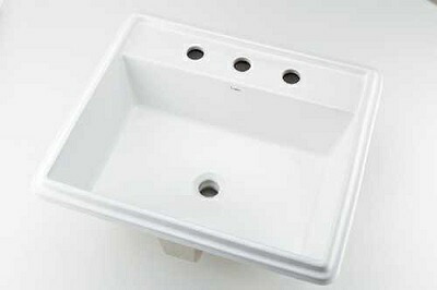 洗面所 カクダイ　493-152　角型洗面器(3ホール) [♪■]