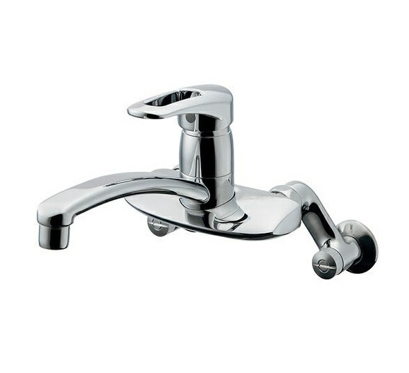 楽天市場】水栓金具 カクダイ 193-001-D 壁付シングルレバー混合栓