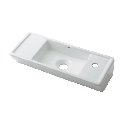 洗面所 カクダイ　493-064　角型手洗器 Rホール 陶器製 [♪■]
