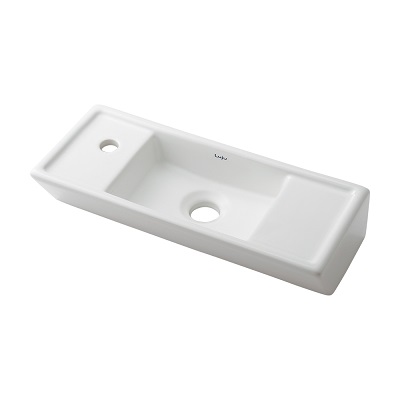 洗面所 カクダイ　493-065　角型手洗器 Lホール 陶器製 [♪■]