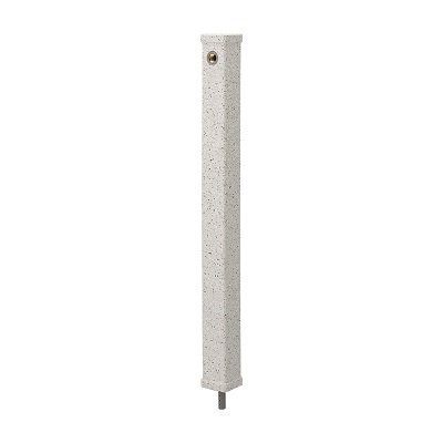 カクダイ 624-068 水栓柱(石目調) 白 ホワイト 845mm 70角 角型 樹脂製 水道柱 水栓スタンド ガーデン 庭 屋外