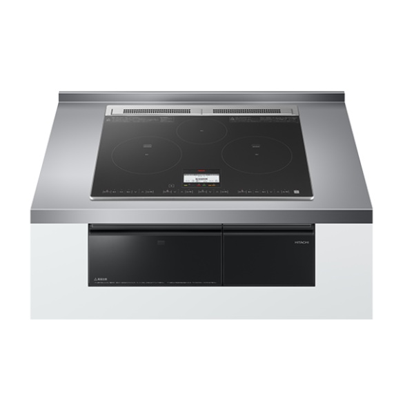日立 HT-N8AKTF(K) IHクッキングヒーター ビルトイン 3口 IH N8ATシリーズ 鉄・ステンレス対応 幅60cm レンジフードファン連動 ブラック ♪|まいどDIY