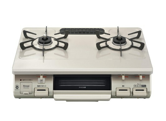 ガスコンロ リンナイ 【RT64JH7S2-CL プロパン用 左強火力】 スタンダードタイプ 水無し片面焼 幅59cm クリームトーン