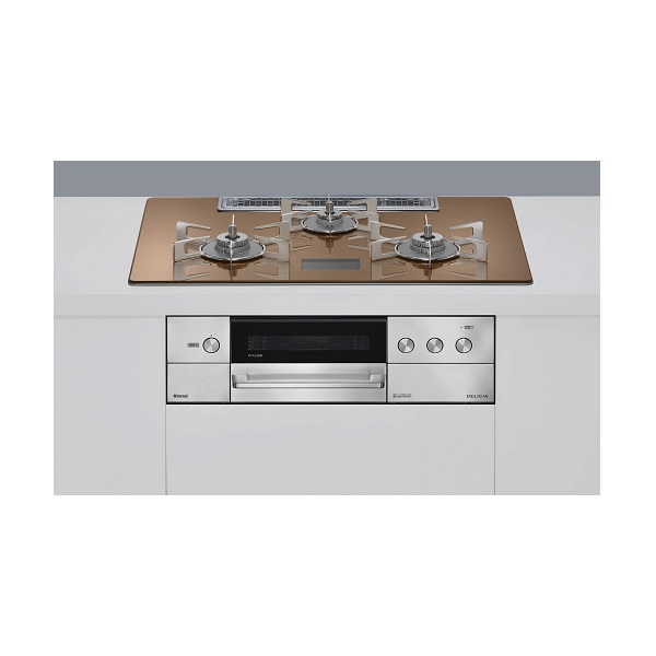 リンナイ RHS72W38M12VNSTW ビルトインコンロ 幅75cm DELICIA(デリシア) 強火力(左･右) スパークリングカッパー ザ･ココットラウンド付属 ♪｜まいどＤＩＹ 113,768円