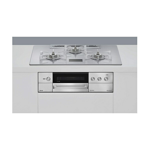 リンナイ RHS72W38M14VNSTW ビルトインコンロ 幅75cm DELICIA(デリシア) 強火力(左･右) アローズホワイト ザ･ココットラウンド付属 ♪
