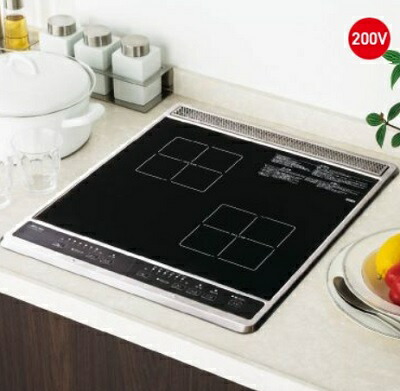 三化工業　SIH-B224C　IHヒーター ビルトイン 2口 上面操作タイプ 200V [♪■]｜まいどＤＩＹ