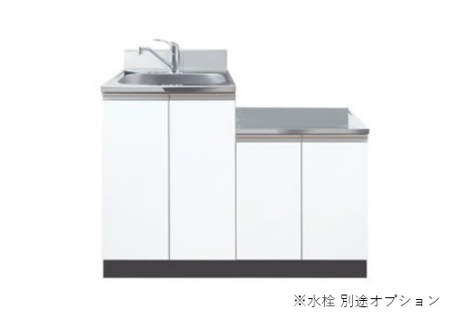 【地域限定】イースタン工業 CF2-120A コンロ台付流し台 W1200×D550×H800mm コンフィシーリーズCF2 水栓別売 [♪]