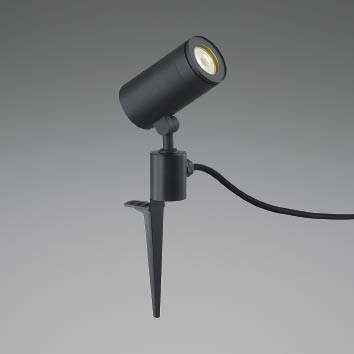 コイズミ照明 AU43670L スポットライト 屋外 LED アウトドアスポットライト スパイク式 JDR85W相当 広角 LED一体型 電球色 防雨型 ブラック