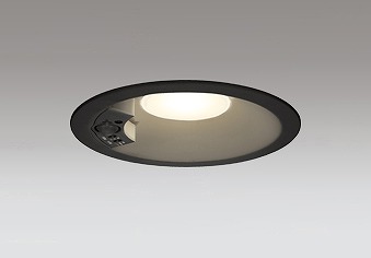 オーデリック　OD261961R　ダウンライト LED一体型 非調光 電球色 高気密SB 人感センサー付 埋込穴φ150 ブラック