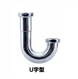 ミヤコ 洗面器用部品 【M6U 25×200】 S・Pトラップ用U管 U字型