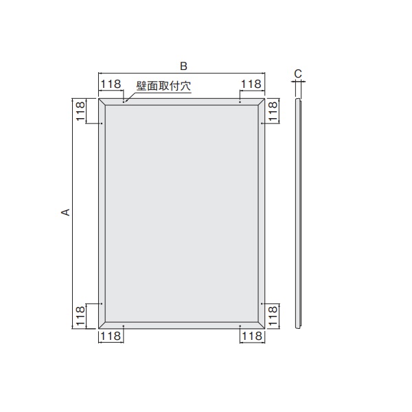 NASTA ナスタ 掲示板 マグネットボード アルミニウム カバー付 H×W Ａ