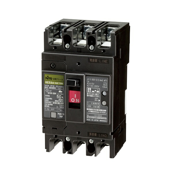 日東工業 GE103A 3P 100A FVH [GE] 漏電ブレーカ（経済形