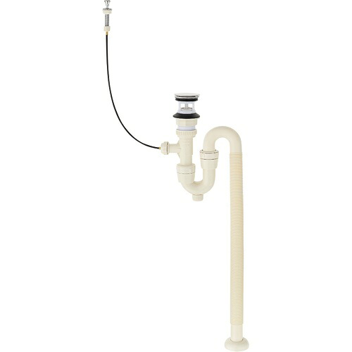 洗面所 三栄水栓　H7722-1-38　排水用品 洗面排水栓付Sトラップ 洗面所用