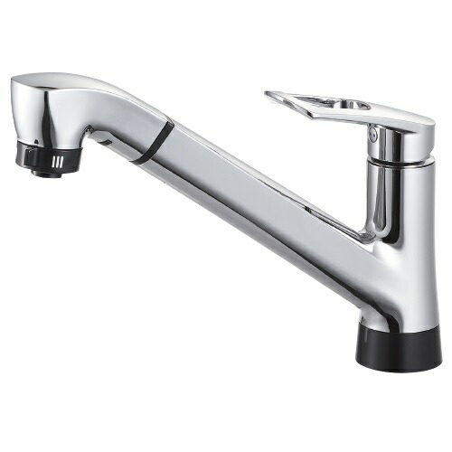 水栓金具 三栄水栓　EK87121E-13　シングル混合栓 タッチ式 キッチン用 節水水栓 ホース引出し式 の商品写真