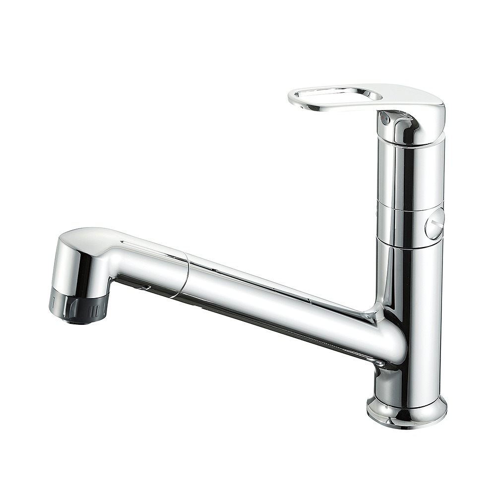 SANEI/三栄水栓 水栓金具 K87101EBJV-13 ワンホールシングルレバー式 シングルワンホールスプレー分岐混合栓 キッチン用｜まいどＤＩＹ