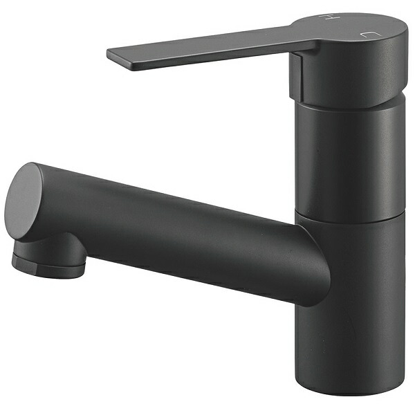 SANEI/三栄水栓 水栓金具 K475ENJK-1-MDP シングルワンホール洗面混合栓 寒冷地 マットブラック 受注生産品 [&sect;]｜まいどＤＩＹ