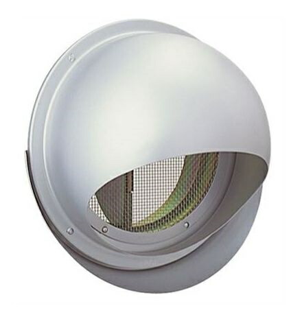 換気口 西邦工業　SFND100M　外壁用アルミ製換気口 セルフード（ワイド水切り付）同芯金網型10メッシュ 防火ダンパー付　[♪■]