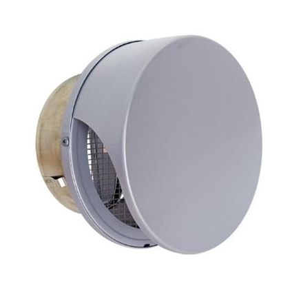 換気口 西邦工業　SNUD200RSC　外壁用ステンレス製換気口 薄型フラットフード 金網型３メッシュ 防火ダンパー付 [♪■]｜まいどＤＩＹ