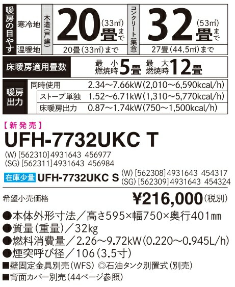 高い素材 最安値挑戦中 最大25倍 サンポット Ufh 7732ukc T W 暖房器具 煙突式 石油ストーブ カベック 床暖房内蔵 ホワイト Ufh 7732ukc S Wの後継品 50 Off Stopinsectes Com