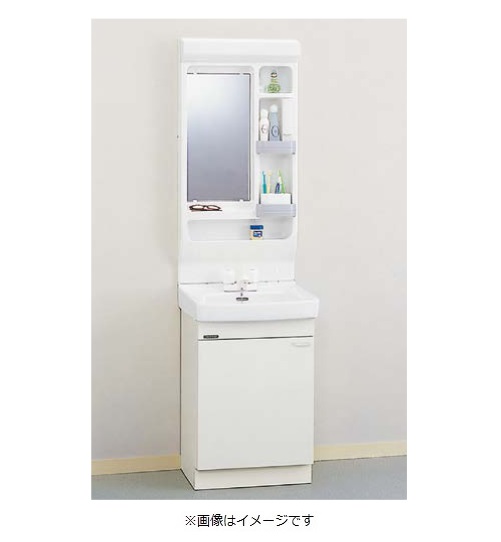 クリナップ 【M-501CTSN + BTSL50TWIJTS】 BTSシリーズ 間口50cm ミラーキャビネット(1面鏡)+洗面化粧台開きタイプ [♪△]