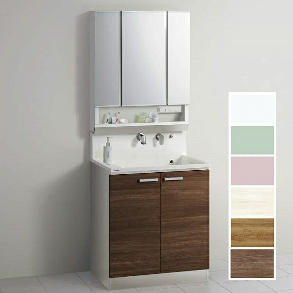 楽天市場】クリナップ 【ミラーキャビネット(3面鏡)M-753SRNE+