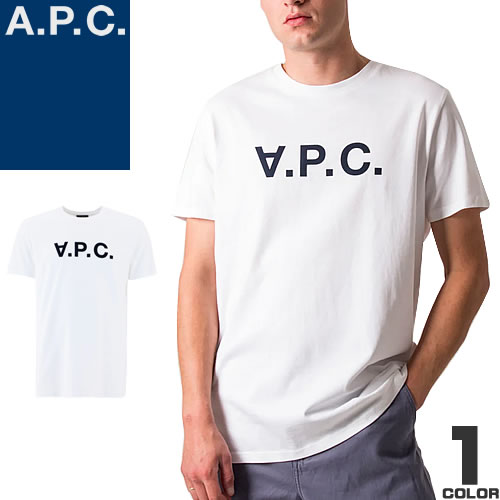 ＼5日間限定／【17,600円→12,980円】5/7 11:59まで！アーペーセー APC Tシャツ 半袖 クルーネック 丸首 メンズ ロゴ コットン カジュアル おしゃれ 大きいサイズ ブランド 白 ホワイト VPC T-SHIRT COBQX H26586 [CP発送]