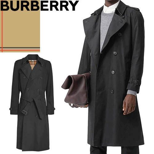 バーバリー Burberry コート トレンチコート スプリングコート メンズ ブラック アウター ケンジントン Coat 春 ヘンテージ ロング ビジネス ブラック Long 黒 Kensington Heritage 春 Coat ブランド The Trench 国内 正規 品 通販の